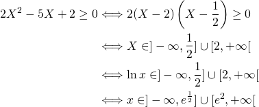 Mathplace quicklatex.com-12512b9c2a3af56829872bac052398bb_l3 Exercice 5 : fonction logarithme népérien  
