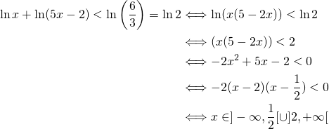 Mathplace quicklatex.com-17e1b9767f9bcb45270577e3130fefa4_l3 Exercice 5 : fonction logarithme népérien  