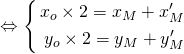 Mathplace quicklatex.com-2944f23783a30d0f14d560c2771e6c6d_l3 Méthode 4 - Trouver les coordonnées du symétrique d'un point  