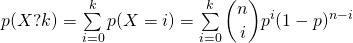 Mathplace quicklatex.com-4061057700ba7b0a9aa12ab98fe61f54_l3 Méthode 5 : Comment déterminer p(X?k) ou p(X?k) lorsque X suit la loi binomiale ?  