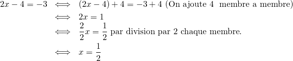 Mathplace quicklatex.com-4bd4e8dbc9df87177ef5c0f7fa24f15d_l3 Exercice 1 : équations  