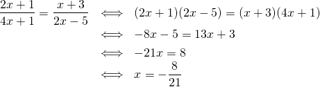 Mathplace quicklatex.com-4be5fc461d9709b8b0daa1e5e3be1124_l3 Exercice 5 : résolution d'équation  