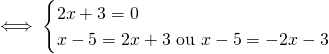 Mathplace quicklatex.com-549ac5bd2204807d39b9a9609521661f_l3 Exercice 4 : Résoudre l'équation et l'inéquation  