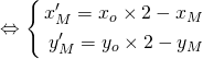 Mathplace quicklatex.com-869d6689cfe36f99e1674dac3b339c09_l3 Méthode 4 - Trouver les coordonnées du symétrique d'un point  