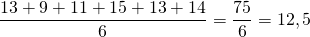Mathplace quicklatex.com-89474350b558f77851c7fe5c905ddb73_l3 Exercice 1 : calcul de la moyenne d'une série  