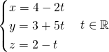 Mathplace quicklatex.com-9901b7754cd73c2866702eb213b9151c_l3 Methode 3 : Etudier la position relative d’un plan et d’une droite donnes par leur équations .  