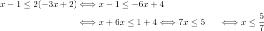 Mathplace quicklatex.com-a27bd9956f10f281f2367002029df7b9_l3 Exercice 5 : Inéquations  