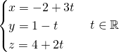 Mathplace quicklatex.com-cae01db1357db76c68806c6888556424_l3 Methode 1 : Equation paramétrique d’une droite  