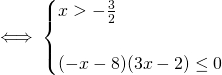 Mathplace quicklatex.com-cc9420d03a2fa9663dd84cea2ec73efa_l3 Exercice 4 : Résoudre l'équation et l'inéquation  