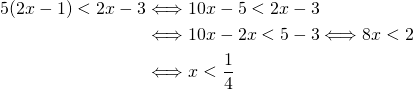 Mathplace quicklatex.com-d7fa4994e4bb36da91553737b368b61d_l3 Exercice 6 : Inéquations  