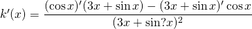 Mathplace quicklatex.com-e5506ea11f83070af4838c3113f62868_l3 Exercice 6 : Calcul des dérivées  